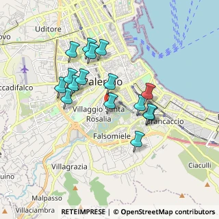 Mappa Via Giovanbattista Ughetti, 90127 Palermo PA, Italia (1.79)