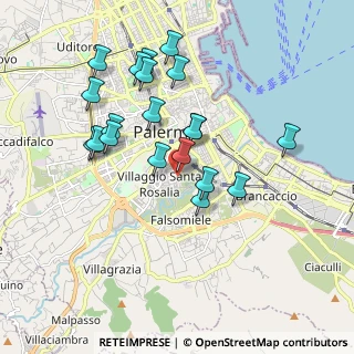 Mappa Via Giovanbattista Ughetti, 90127 Palermo PA, Italia (1.967)