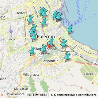 Mappa Via Giovanbattista Ughetti, 90127 Palermo PA, Italia (2.17125)
