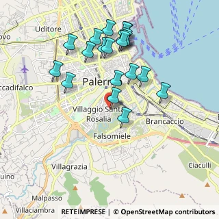 Mappa Via Giovanbattista Ughetti, 90127 Palermo PA, Italia (2.186)