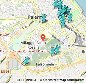 Mappa Via Giovanbattista Ughetti, 90127 Palermo PA, Italia (1.3965)