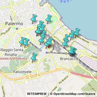 Mappa Largo Ercole Pietro, 90124 Palermo PA, Italia (0.9355)