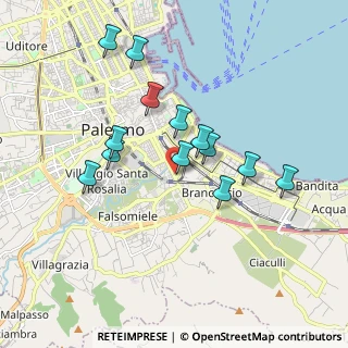 Mappa Largo Ercole Pietro, 90124 Palermo PA, Italia (1.84385)