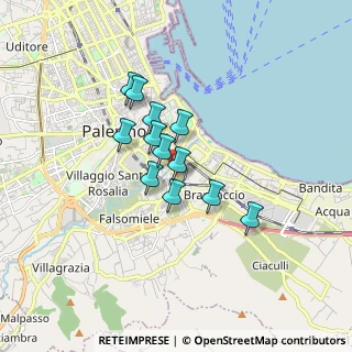 Mappa Largo Ercole Pietro, 90124 Palermo PA, Italia (1.32917)