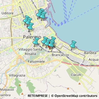 Mappa Largo Ercole Pietro, 90124 Palermo PA, Italia (1.93583)