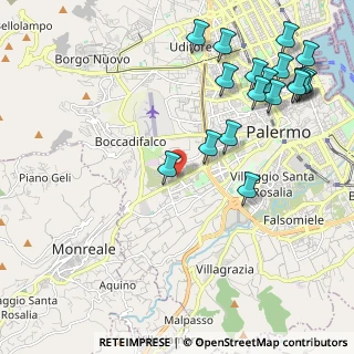 Mappa Via Generale Domenico Chinnici, 90135 Palermo PA, Italia (2.93889)