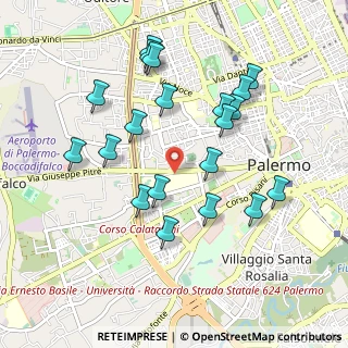 Mappa Pitre' - Camarda, 90135 Palermo PA, Italia (1.075)