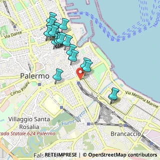 Mappa Via P. Balsamo, 90123 Palermo PA, Italia (1.132)
