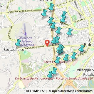 Mappa Via Aurelio F. di Bella, 90135 Palermo PA, Italia (1.156)