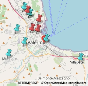 Mappa Via Rocco Pirri, 90127 Palermo PA, Italia (5.06583)