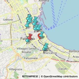 Mappa Via Rocco Pirri, 90127 Palermo PA, Italia (1.63923)