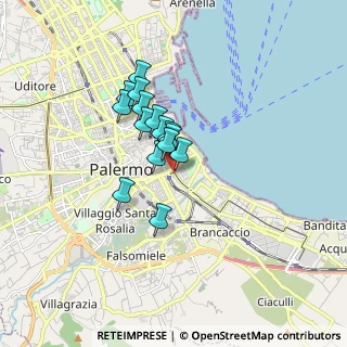 Mappa Via Rocco Pirri, 90127 Palermo PA, Italia (1.30067)