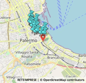 Mappa Via Rocco Pirri, 90127 Palermo PA, Italia (1.56933)