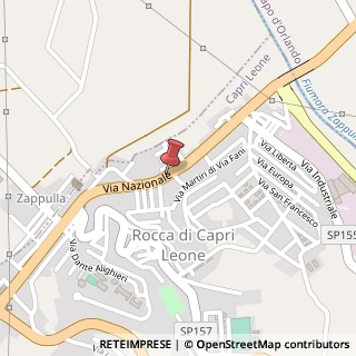 Mappa Via Nazionale, 151, 98070 Capri Leone, Messina (Sicilia)