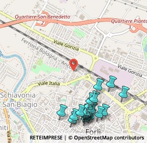 Mappa Via Pelacano, 47122 Forlì FC, Italia (0.6675)