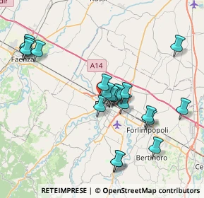 Mappa Via Pelacano, 47122 Forlì FC, Italia (8.003)
