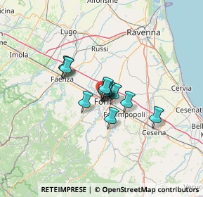 Mappa Via Pelacano, 47122 Forlì FC, Italia (7.26769)