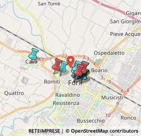Mappa Via Pelacano, 47122 Forlì FC, Italia (0.88867)