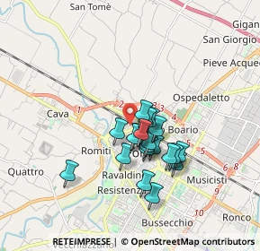 Mappa Via Pelacano, 47122 Forlì FC, Italia (1.341)