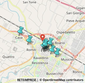 Mappa Via Pelacano, 47122 Forlì FC, Italia (1.13545)