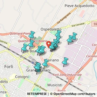 Mappa Via U. Comandini, 47122 Forlì FC, Italia (0.7085)