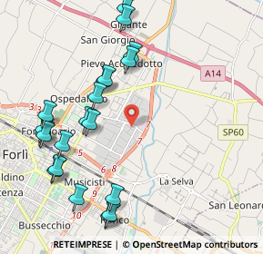 Mappa Via Augusto Righi, 47122 Forlì FC, Italia (2.3885)