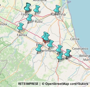 Mappa Via Augusto Righi, 47122 Forlì FC, Italia (15.884)