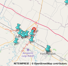 Mappa Via Augusto Righi, 47122 Forlì FC, Italia (4.595)