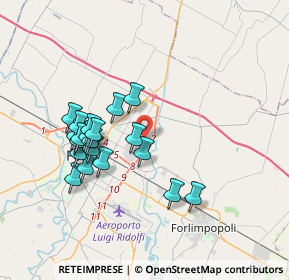 Mappa Via Augusto Righi, 47122 Forlì FC, Italia (3.413)