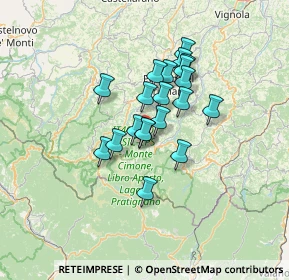 Mappa Via delle Ville, 41029 Sestola MO, Italia (9.8375)