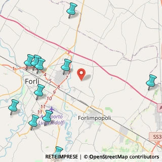 Mappa Via dei Senoni, 47100 Forlì FC, Italia (6.28636)