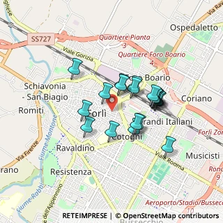 Mappa Piazzetta Pagano Mario, 47121 Forlì FC, Italia (0.693)