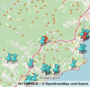 Mappa A10 Genova - Ventimiglia, 17024 Vezzi Portio SV, Italia (6.3445)