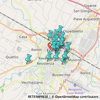 Mappa Via delle Torri, 47121 Forlì FC, Italia (1.0125)