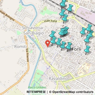 Mappa Via Tommaso Zauli Saiani, 47121 Forlì FC, Italia (0.6055)