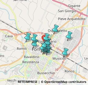 Mappa Via Col di Lana, 47122 Forlì FC, Italia (1.11571)