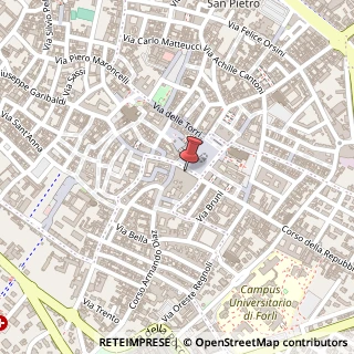Mappa Piazza Saffi Aurelio, 48, 47121 Forlì, Forlì-Cesena (Emilia Romagna)