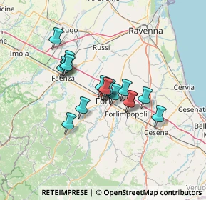 Mappa Via Maldenti, 47121 Forlì FC, Italia (9.54353)