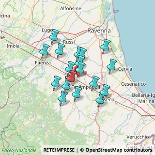 Mappa Via Ulisse Aldrovandi, 47122 Forlì FC, Italia (10.80778)