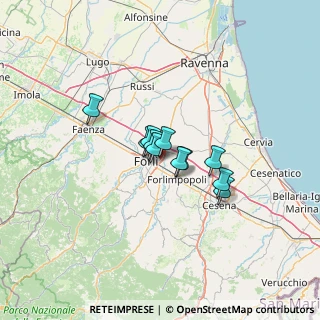 Mappa Via Ulisse Aldrovandi, 47122 Forlì FC, Italia (7.57818)