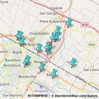 Mappa Via Ugo Buli, 47121 Forlì FC, Italia (1.89)
