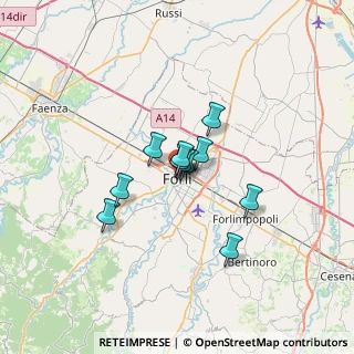 Mappa Via G. Gaudenzi, 47121 Forlì FC, Italia (4.12545)