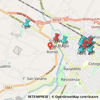 Mappa Via Valeria, 47121 Forlì FC, Italia (1.36733)