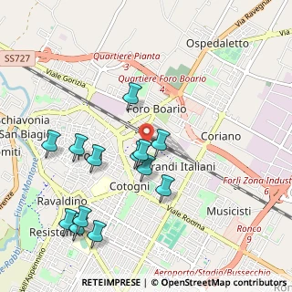 Mappa Via Pellegrina Rosselli Del Turco, 47121 Forlì FC, Italia (1.05385)