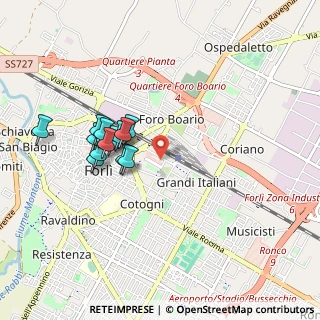 Mappa Via Pellegrina Rosselli Del Turco, 47121 Forlì FC, Italia (0.81538)