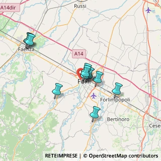 Mappa Via Battuti Verdi, 47121 Forlì FC, Italia (6.17083)