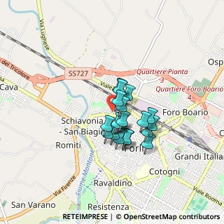 Mappa Via D. Casamorata, 47122 Forlì FC, Italia (0.558)