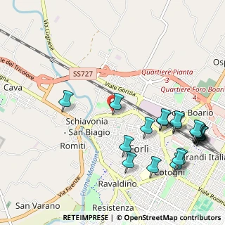 Mappa Via Domenico, 47122 Forlì FC, Italia (1.3545)