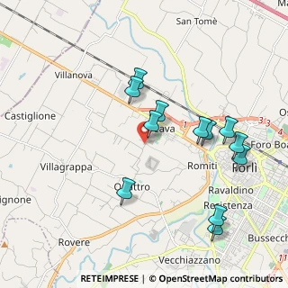 Mappa Via Cava, 47121 Forlì FC, Italia (2.01)