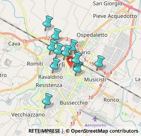 Mappa Viale Luigi Ridolfi, 47122 Forlì FC, Italia (1.25727)